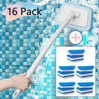Shower & Bathtub Cleaning Brush Set with Replaceable Heads – Tile, Wall, Floor & Window Glass Scrubber – 7pc / 11pc / 16pc