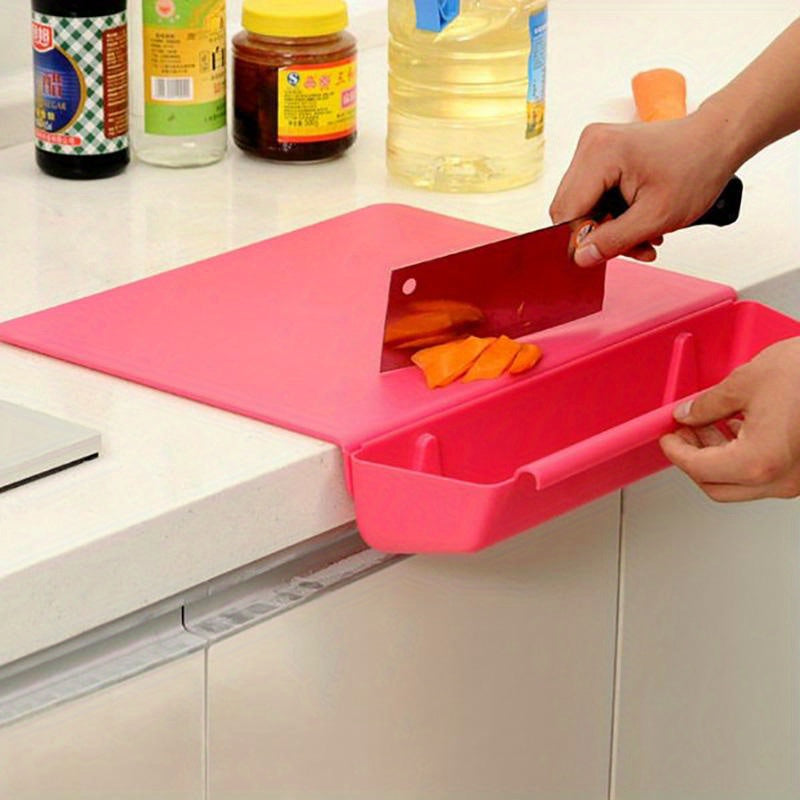 2-in-1 Non-Slip Cutting Board with Detachable Food Container – Dishwasher Safe Kitchen Essential for Vegetables & Fruits