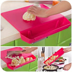 2-in-1 Non-Slip Cutting Board with Detachable Food Container – Dishwasher Safe Kitchen Essential for Vegetables & Fruits