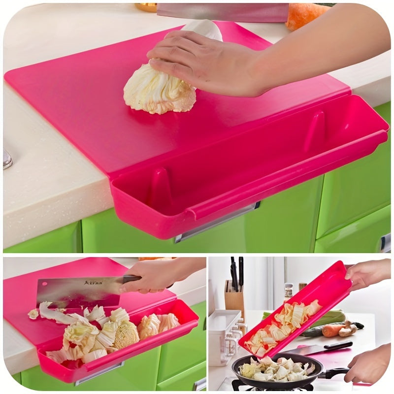 2-in-1 Non-Slip Cutting Board with Detachable Food Container – Dishwasher Safe Kitchen Essential for Vegetables & Fruits
