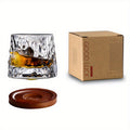 Rotating Whisky Tumbler Glass 160ml Spinning Whiskey Cup for Bar Party Restaurant Home — Choose Your Style