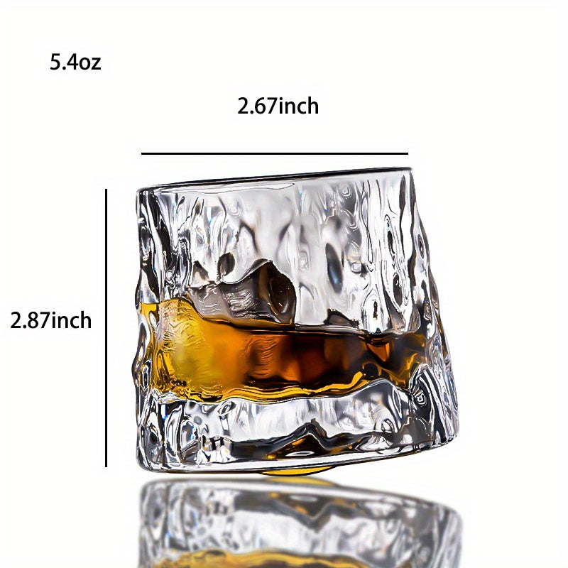 Rotating Whisky Tumbler Glass 160ml Spinning Whiskey Cup for Bar Party Restaurant Home — Choose Your Style