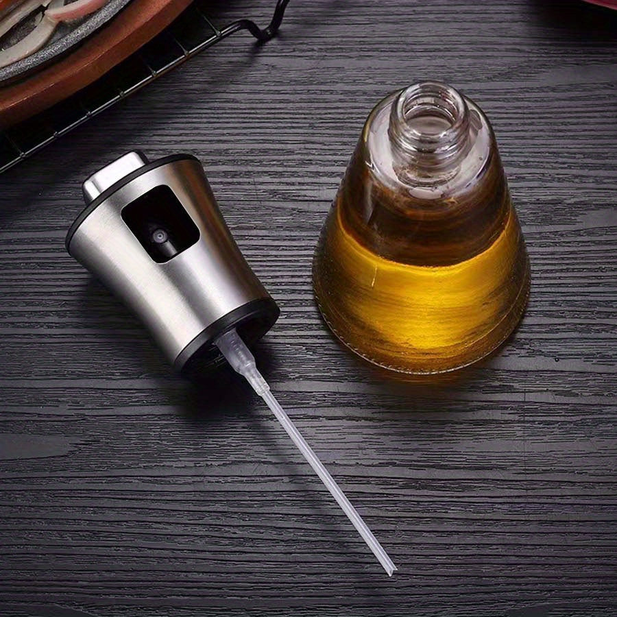 Oil Spray Bottle for Kitchen – 304 Stainless Steel & Glass Pressurized Oil Mister Sprayer, BPA-Free, Large Capacity, for Olive Oil, BBQ, Grilling, Air Fryer, Cooking – Multiple Styles Available