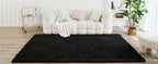 Black Fluffy Shag Area Rug – Ultra Soft Plush Non-Slip Non-Shedding Indoor Carpet for Living Room, Bedroom & Playroom – 4 Sizes