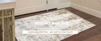 Modern Abstract Area Rug – Non-Slip Rubber Backing Washable Low Pile Rug for Bedroom Kitchen Entryway Dorm | Beige & Camel, 3 Sizes