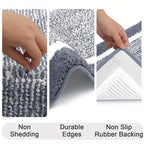 3 Piece Bathroom Rug Set Non-Slip Absorbent Microfiber Shaggy Bath Mats with U-Shaped Toilet Mat Washable Bath Rugs Dark Gray Coffee Blue Grey Black