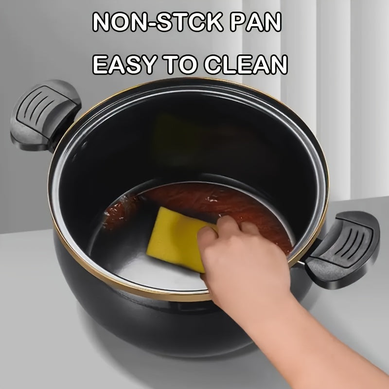 Non-Stick Stockpot 8.45QT with Twist Lock Handle – Large 2.11 Gallon Soup & Stew Pot Compatible with Induction Cooker, Gas & Electric Stovetop