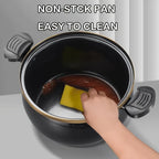 Non-Stick Stockpot 8.45QT with Twist Lock Handle – Large 2.11 Gallon Soup & Stew Pot Compatible with Induction Cooker, Gas & Electric Stovetop