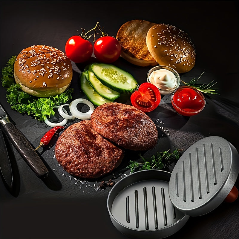 Non-Stick Burger Press Patty Maker & Heavy-Duty Kitchen Shears Set – Round Hamburger Mold for Beef, Chicken, Fish & Poultry – Professional Kitchen Tools for Grilling, BBQ & Cooking