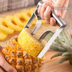 Pineapple Corer Slicer Stainless Steel Easy One-Twist Pineapple Cutter Tool with Comfortable Grip for Home Kitchen and Restaurant