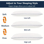 Cooling Body Pillow 20x54 Inch for Adults - Large Firm Full Body Pillow Side Sleeper Pregnancy Pillow with Removable Washable Cover