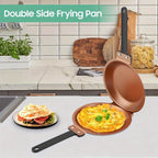 Pancake Skillet Non-Stick Reversible Foldable Stainless Steel Breakfast Pan for Pancakes Omelettes Frittatas Dishwasher Safe Multiple Colors