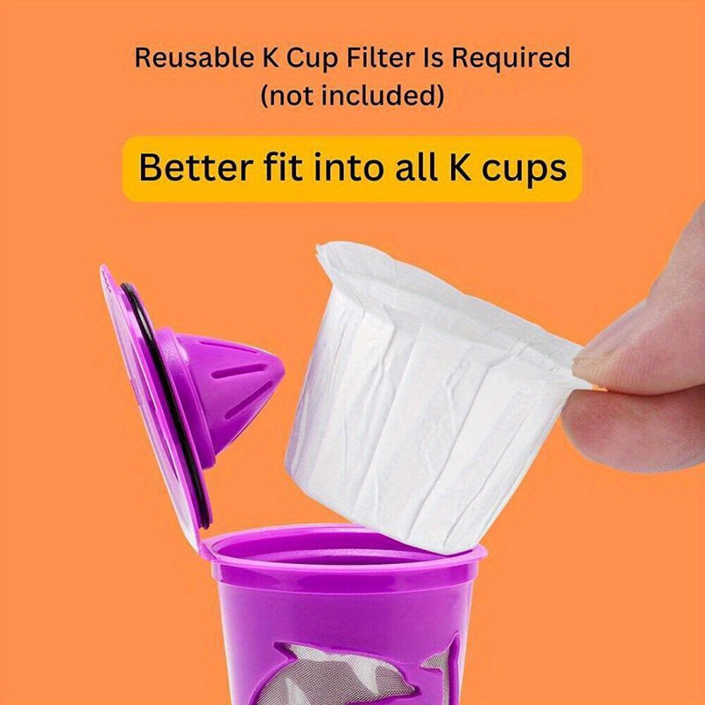 Disposable K Cup Coffee Paper Filters 100-400 Count – Compatible with Keurig Single Serve 1.0 & 2.0 and Reusable K Cup Pods, Heat-Resistant Paper Coffee Filters for Home, Office & Coffee Shops