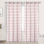 Buffalo Plaid Blackout Curtains Farmhouse Thermal Insulated Drapes | Room Darkening Window Panels for Bedroom Dining Room, 9 Colors 14 Sizes, Single or 2-Panel Set