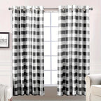Buffalo Plaid Blackout Curtains Farmhouse Thermal Insulated Drapes | Room Darkening Window Panels for Bedroom Dining Room, 9 Colors 14 Sizes, Single or 2-Panel Set
