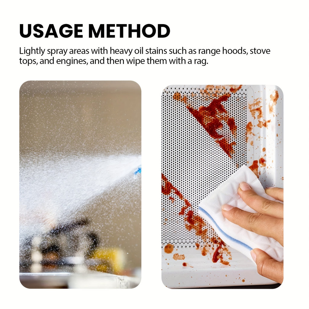 Kitchen Range Hood Degreaser Spray – Heavy Duty Oil Stain & Grease Remover for Range Hood, Stovetop, Oven & Metal Surfaces, Smoke Residue Cleaner, Unscented Strong Degreasing Cleaning Agent
