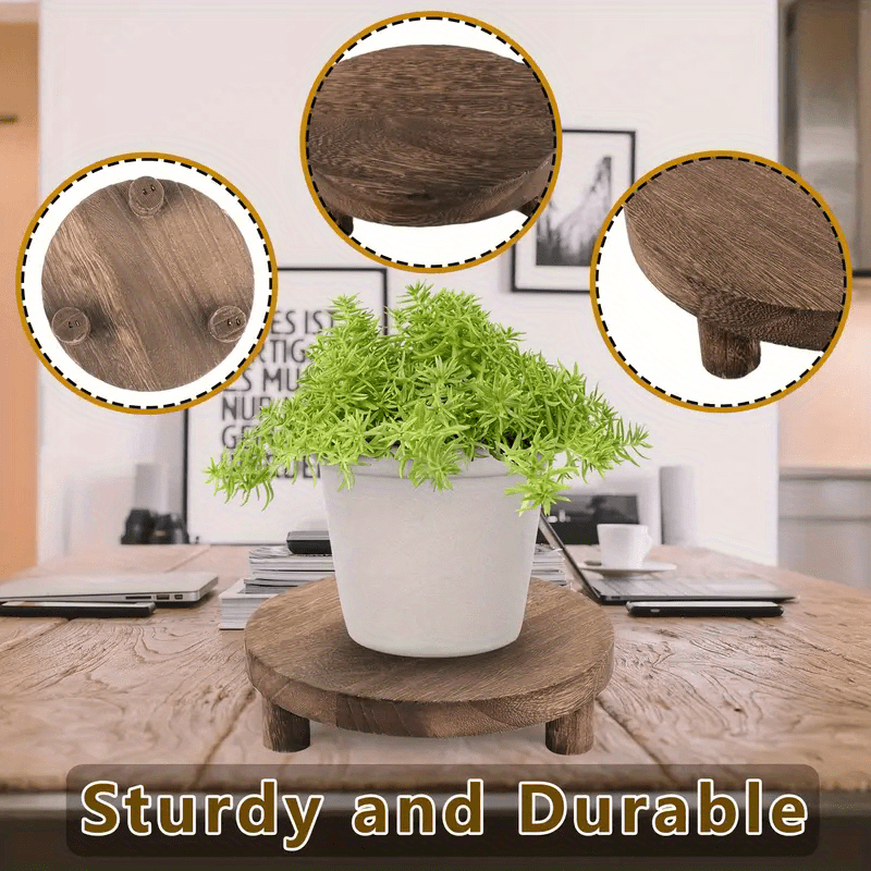 Rustic Wooden Display Risers Set of 3 – Farmhouse Cake Stand & Decorative Pedestals for Kitchen Counter, Home Decor, Christmas, Valentine’s Day & New Year Table Styling