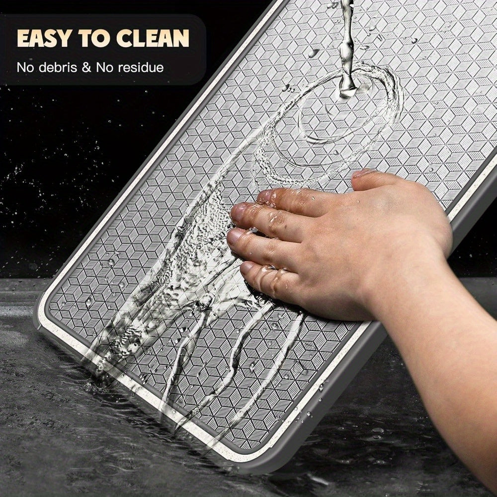 Stainless Steel Double-Sided Chopping Board with Mesh Design – Scratch-Resistant, Non-Slip, Dishwasher Safe Kitchen Cutting Board for Everyday Use & Holiday Meals, Diamond or Smooth Surface