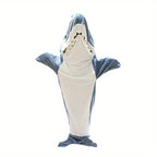 Wearable Shark Blanket – Soft Flannel Hooded Full-Body Onesie Pajama Blanket, Machine Washable, Funny Gift for Kids & Adults