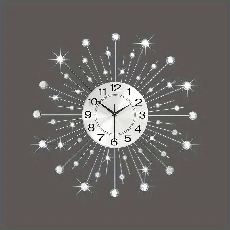 24-Inch Silent Wall Clock Minimalist Modern Wrought Iron – Large Non-Ticking Decorative Clock for Living Room, Kitchen, Bedroom & Bathroom