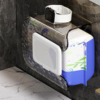 Wall-Mounted Wipe Dispenser Set of 2, Acrylic Toilet Paper & Wipe Storage Holder for Bathroom & Kitchen – Countertop-Clearing Wall Mount Tissue Box Organizer