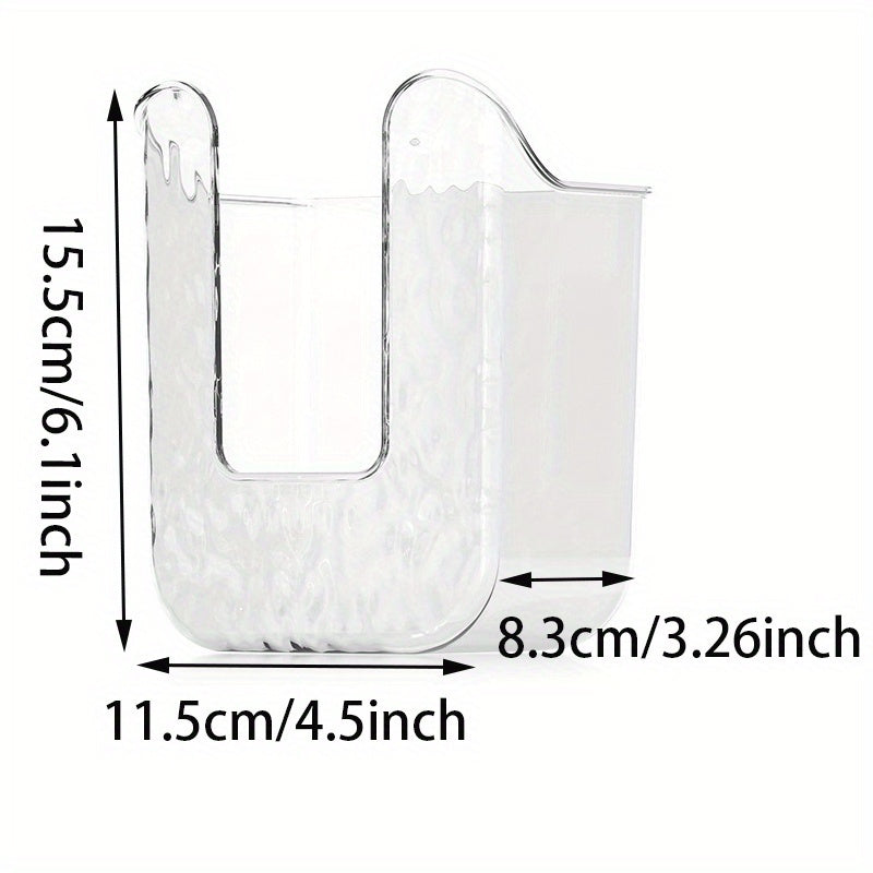 Wall-Mounted Wipe Dispenser Set of 2, Acrylic Toilet Paper & Wipe Storage Holder for Bathroom & Kitchen – Countertop-Clearing Wall Mount Tissue Box Organizer