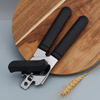 3-in-1 Stainless Steel Can Opener 2-Pack – Ergonomic Handle, Smooth Edge, Bottle Opener, Heavy-Duty Kitchen Tool for Home Cooks & Chefs
