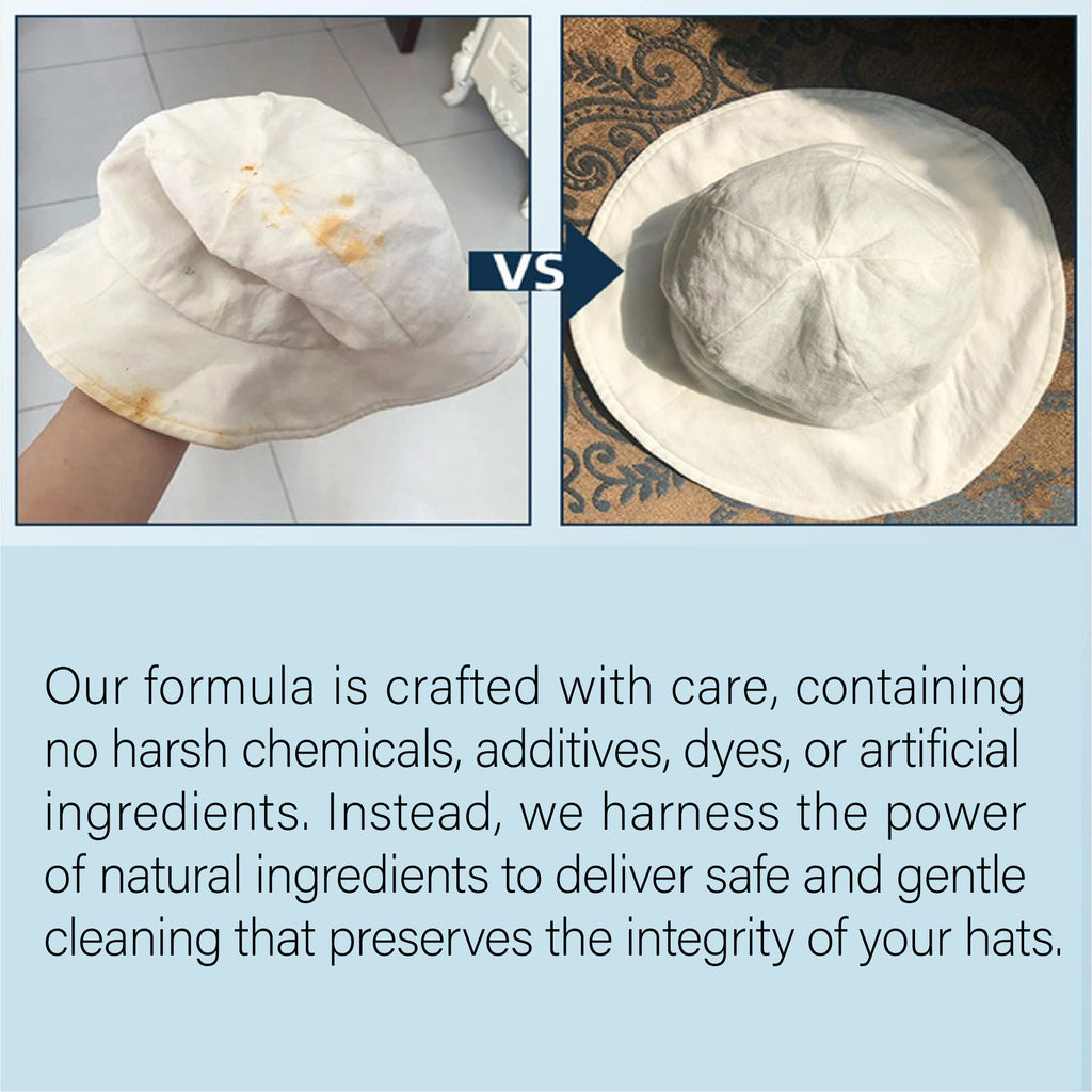 Hat Cleaner Foam Spray 6.76oz, Deep Cleans Baseball Cowboy Felt Fur Fleece Caps, Removes Dirt & Sweat Stains, Restores Hats Like New, 1-Pack & 4-Pack