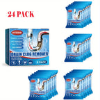 Drain Unblocker Powder Sachets 18 or 24-Pack – Powerful Blockage Removal, Dissolves Grease & Food Residue, Easy to Use, Prevents Clogging in Kitchen & Bathroom Drains