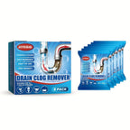 Drain Unblocker Powder Sachets 18 or 24-Pack – Powerful Blockage Removal, Dissolves Grease & Food Residue, Easy to Use, Prevents Clogging in Kitchen & Bathroom Drains
