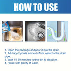 Drain Unblocker Powder Sachets 18 or 24-Pack – Powerful Blockage Removal, Dissolves Grease & Food Residue, Easy to Use, Prevents Clogging in Kitchen & Bathroom Drains