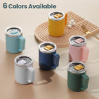 Insulated Coffee Mug with Handle and Lid – Stainless Steel Double Wall Vacuum Travel Mug for Office, Outdoor & Back to School