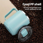 Insulated Coffee Mug with Handle and Lid – Stainless Steel Double Wall Vacuum Travel Mug for Office, Outdoor & Back to School