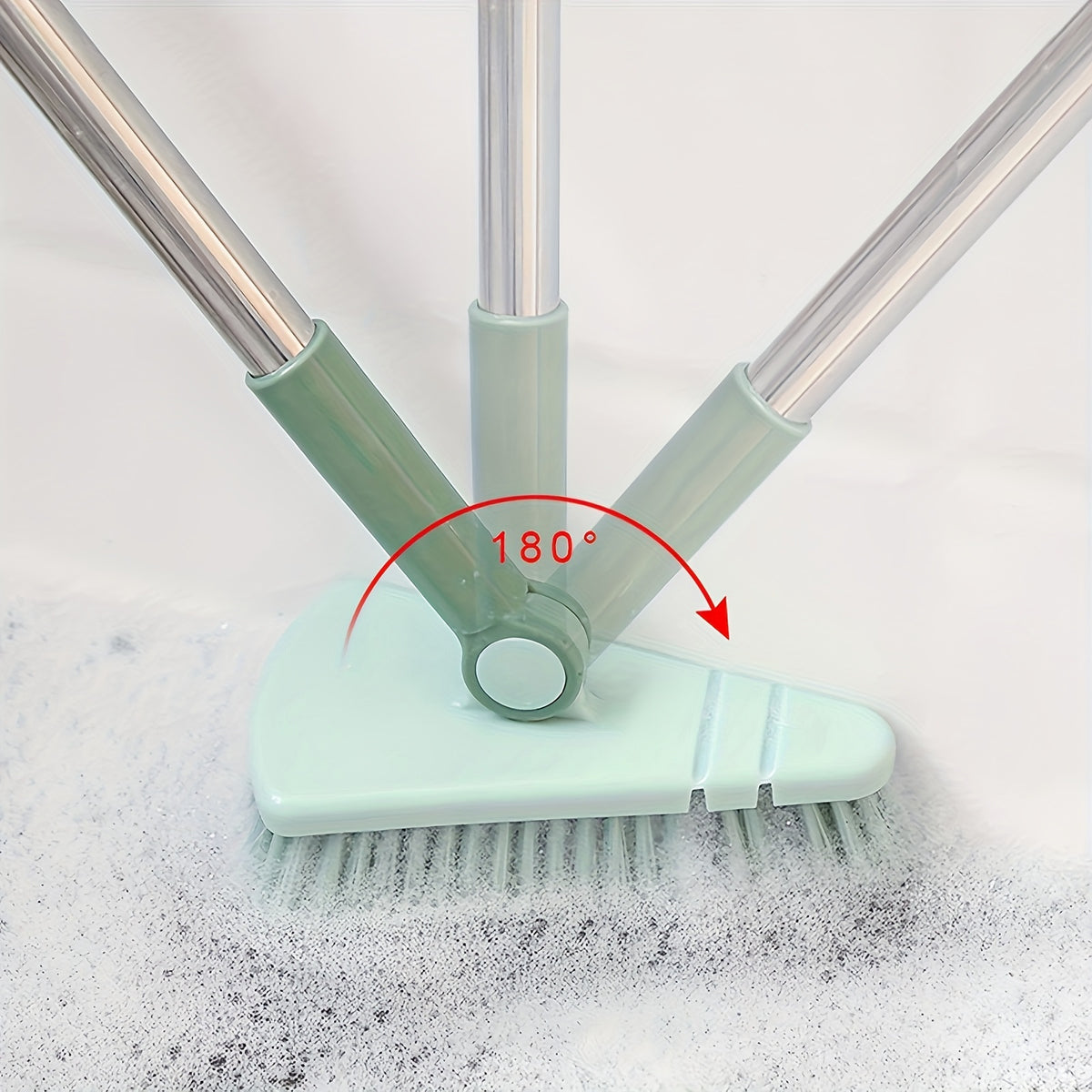 Long Handle Floor Scrub Brush 37.4 Inch – Detachable Stiff Bristle Shower Scrubber for Bathroom, Tile, Tub, Kitchen & Balcony | Heavy-Duty Wall & Floor Cleaning Brush