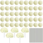 Bulk Artificial Hydrangea Flower Heads 72pcs with Stems - Faux Hydrangea Flowers for Home, Wedding & Party Decorations, Floral Arrangements & Centerpieces