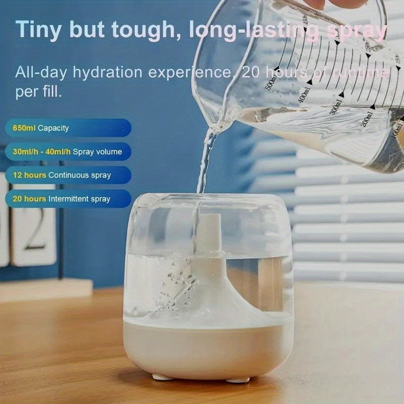 Cool Mist Humidifier Essential Oil Diffuser 21.98oz Large Capacity with Color Night Light USB Portable Bedroom Humidifier