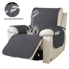 Recliner Chair Cover Waterproof Non-Slip, Oversized Recliner Slipcover with Side Pocket & Elastic Straps, Washable Furniture Protector for Dogs & Pets, Warm Cozy Chair Cover, 1 Piece