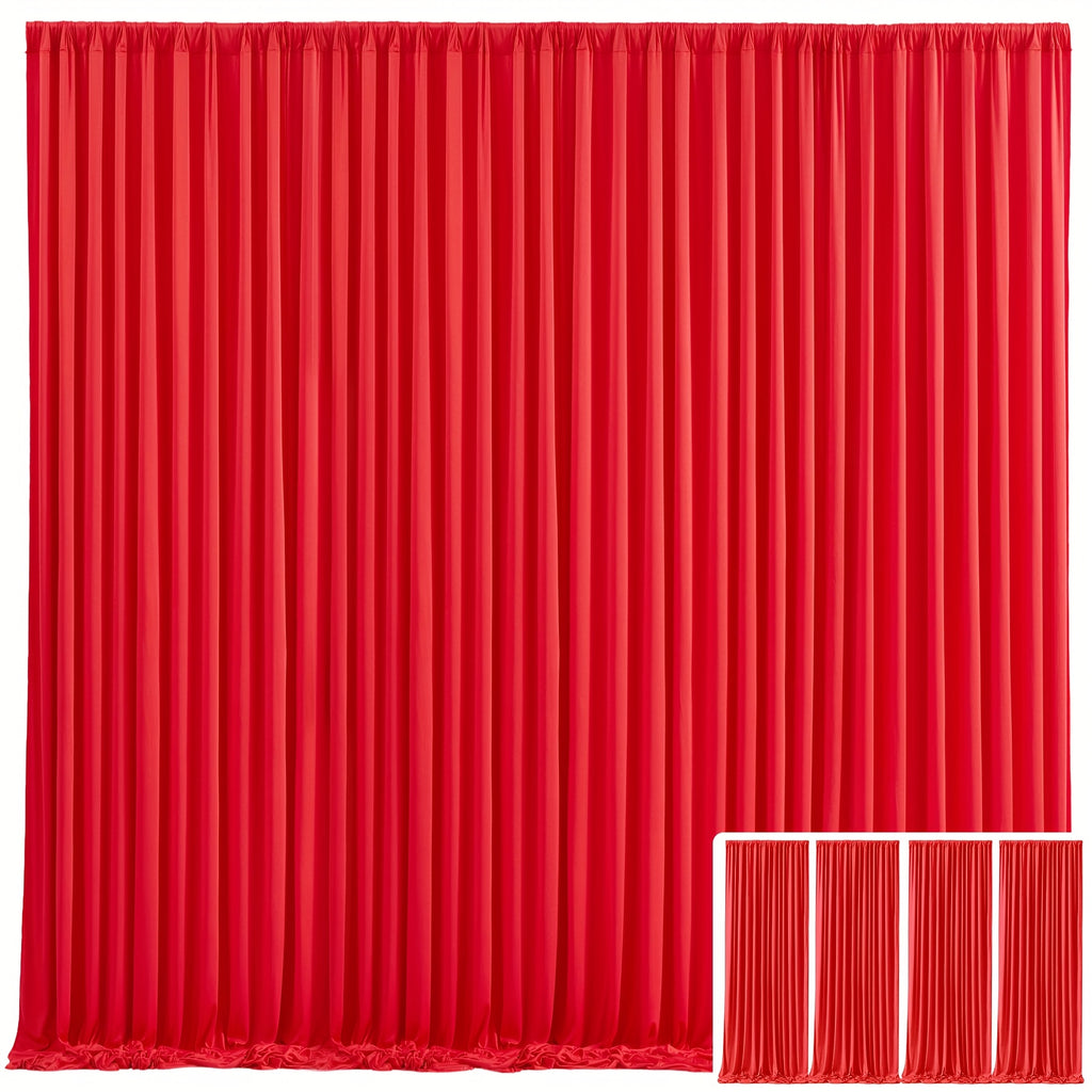 Photo Backdrop 4-Pack Taffeta Draping Background Cloth 5×10 Ft – Opaque Reusable Rod Pocket Panel for Weddings, Birthdays, Baby Showers & Photo Studios | 16 Colors