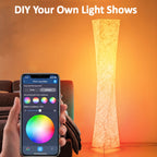 Smart RGB LED Floor Lamp with Music Sync App & Remote Control Dimmable Color Changing Standing Light for Living Room Bedroom Office