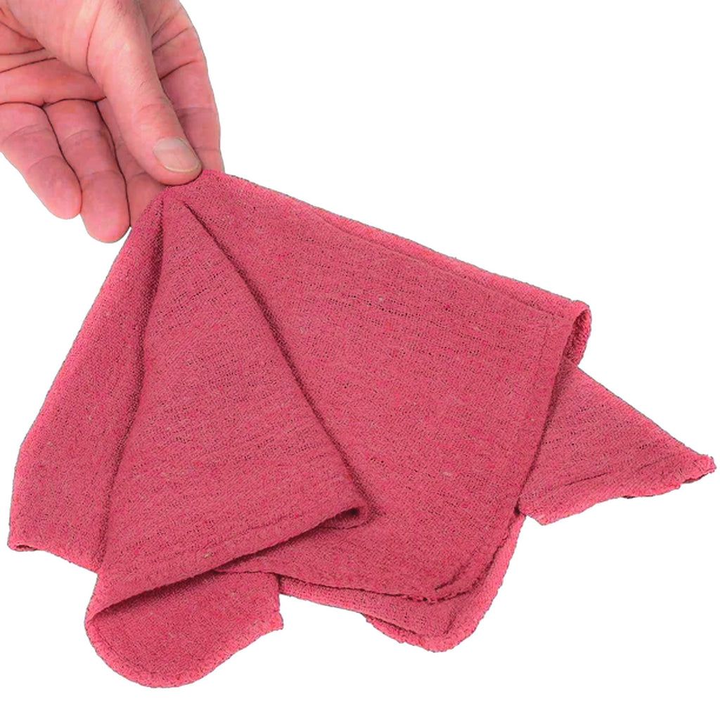 Americlassic Cotton Shop Rags 12x14 in – Absorbent Lint-Free Cleaning Rags & Shop Towels for Home, Garage, Auto & Industrial Use, 50 to 500 Pack, Red, White & Navy Blue