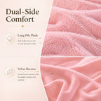 Luxury Fluffy Plush Bedding Set – Soft Duvet Cover, Pillowcases & Throw Pillow, Queen/King, All-Season