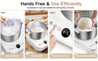 Electric Dough Maker 5.2Qt 250W 304 Stainless Steel Bowl with Ferment Function - Automatic Kneading Machine for Bread, Pizza, Pasta, Roti, Dumplings - Adjustable Time, 3 Modes, Home Kitchen
