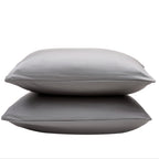Mulberry Silk Pillowcases 2pcs - 600 Thread Count Solid Color Cooling Pillow Covers with Hidden Zipper for Hair and Skin Care Bedroom Sofa Machine Washable