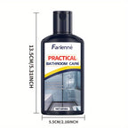 Bathroom Glass Restoration Paste for Shower Doors, Tiles & Metal Surfaces – Hard Water Stain Remover & Mineral Deposit Cleaner for Bright Streak-Free Finish