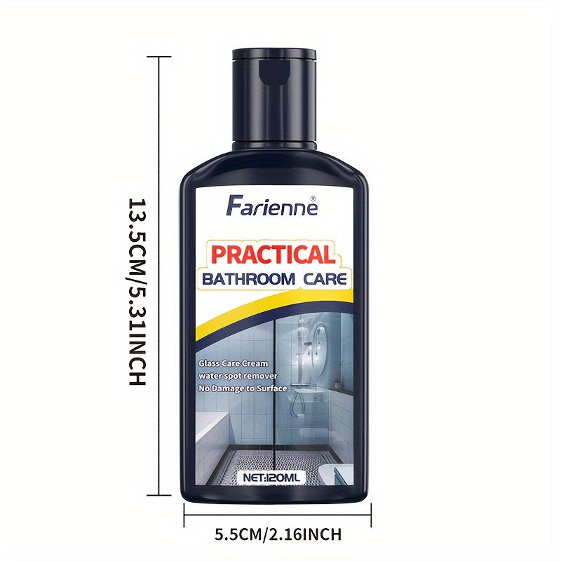 Bathroom Glass Restoration Paste for Shower Doors, Tiles & Metal Surfaces – Hard Water Stain Remover & Mineral Deposit Cleaner for Bright Streak-Free Finish
