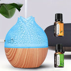 130ml Ultrasonic Essential Oil Diffuser Humidifier USB 7-Color LED 4H Timer with Peppermint Orange Oils for Bedroom Office Spa 3 Styles