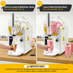 2-in-1 Ice Cream Maker & Slushie Machine 88oz, No Ice Needed Self-Cleaning Frozen Drink Machine, 5 Presets for Soft Serve, Slushies, Margaritas, Frappes & Milkshakes — Party & Home Use, Black
