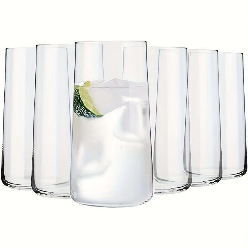 Large Water Glasses Set of 6 17.5oz – Clear Crystal Lightweight Borosilicate Drinking Glass Cups for Juice Iced Tea Mojito Kitchen Bar