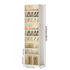 Shoe Rack with Clear Shoe Boxes 3 6 9 Tier Foldable Stackable Plastic Organizer for Closet Entryway Bedroom – Holds 6 12 or 18 Pairs