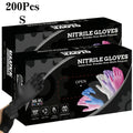 4.5Mil Black Disposable Nitrile Gloves 200-Count – Powder-Free, Latex-Free, Textured Fingertips for Mechanics, Cleaning, Cooking, Beauty & Car Washing | S, M, L, XL